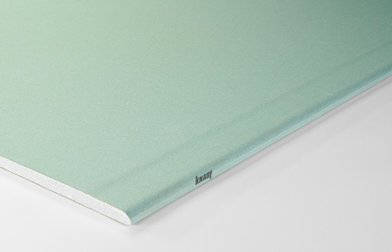 Гипсокартон влагостойкий Кнауф ГКЛВ 12,5 мм, 2500×1200 мм