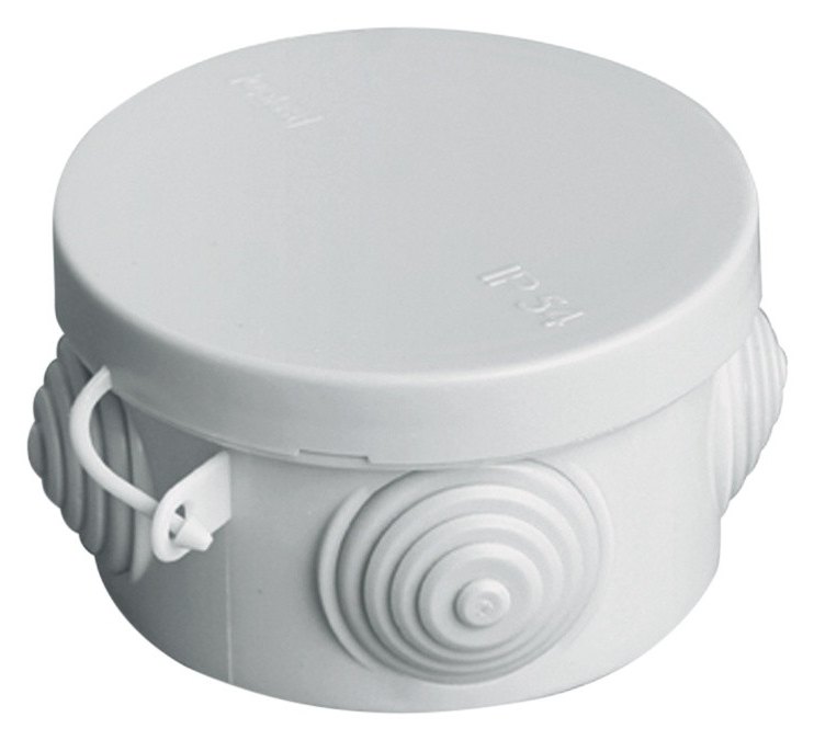 Коробка распаечная открытой установки D65×40 мм, IP54