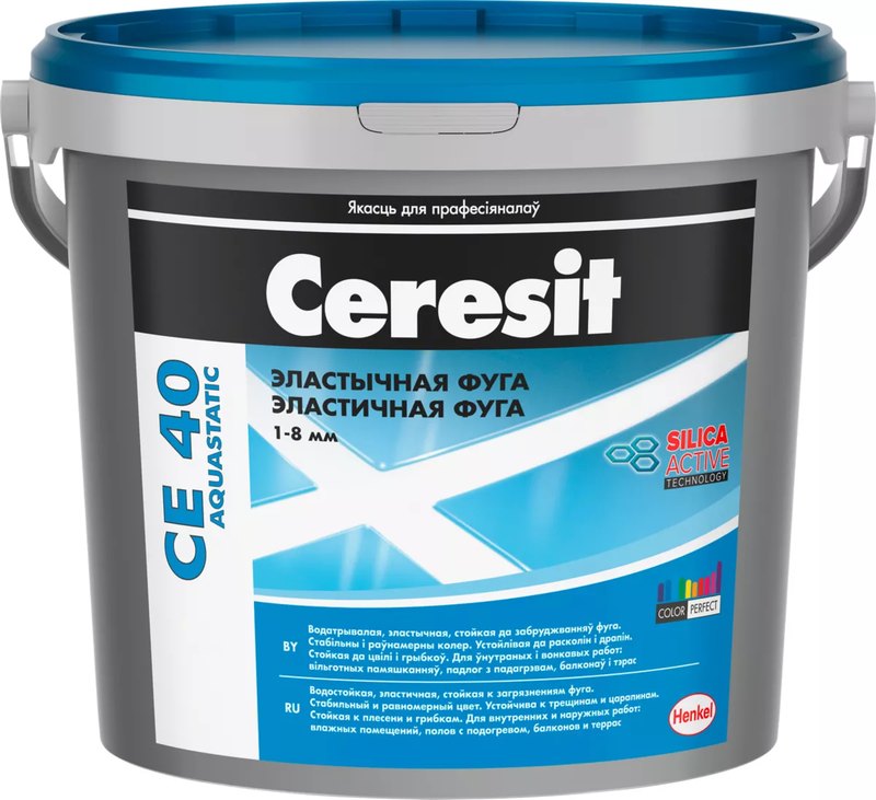 Затирка Ceresit CE 40 Aquastatic, серая, 5 кг